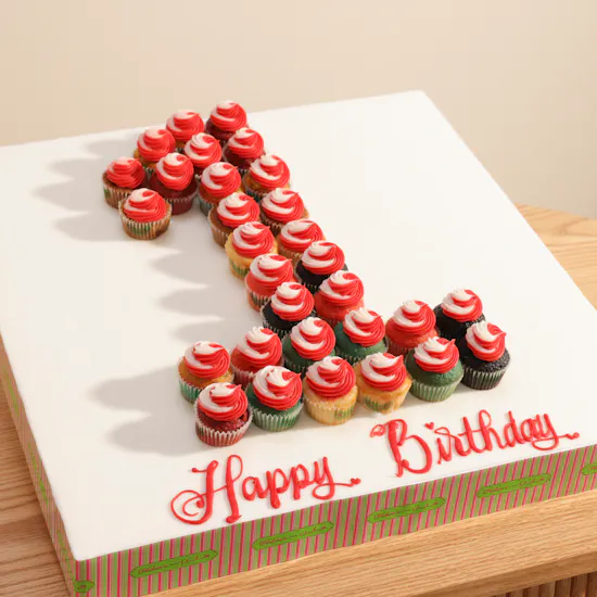 Helen's Birthday Number Cupcakes