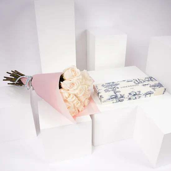 Hanoverian Truffle Chocolates Box | White Roses
