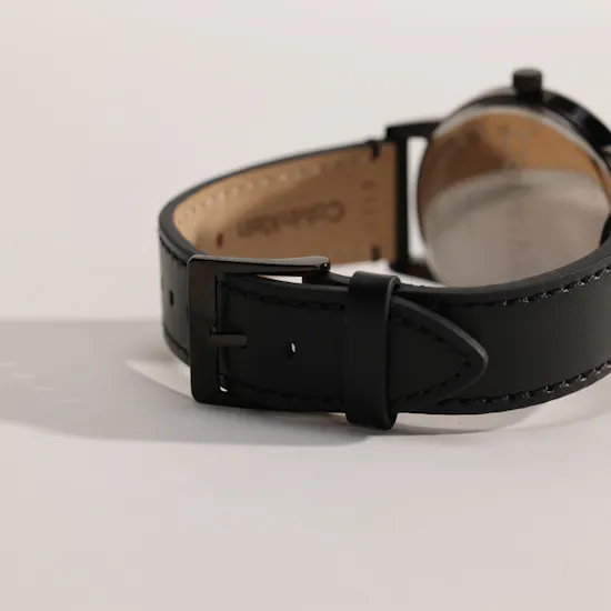 Calvin Klein Linked Leather Black Men's Watch