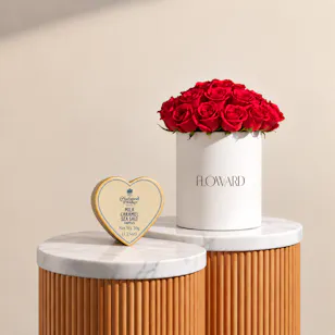 Charbonnel Et Walker Milk Sea Salt Caramel Heart Truffles Box | Blooming Red Roses Box