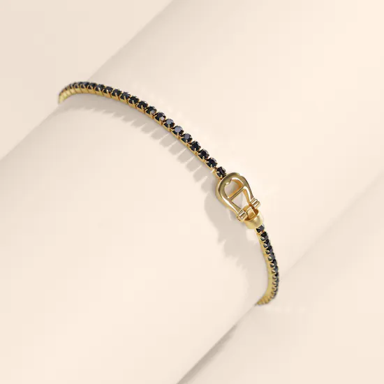 Aigner Iara Black Stones Gold-plated Women's Bracelet