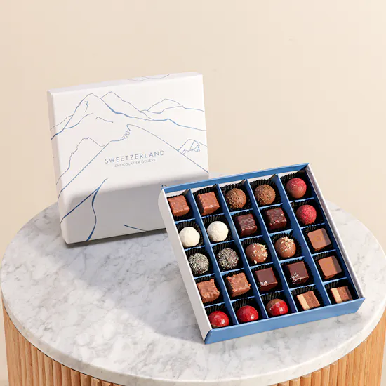 Sweetzerland Chocolate Box | 25 Pieces | Praline & Truffle