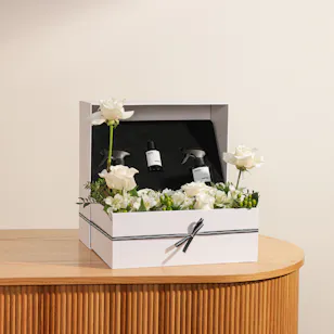 Mubkhar Quadruple Box | White Flowers