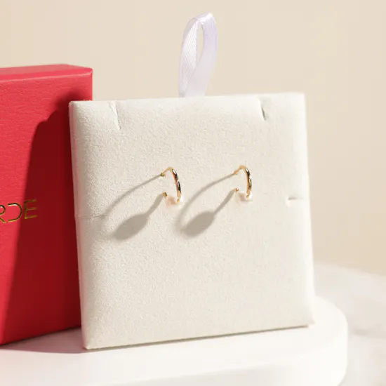 L'azurde Round Pearls Hoop Women's Earrings