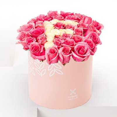 Rose Fushia & Baby rose white | Letter box