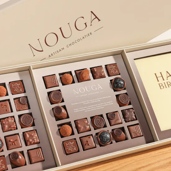 Nouga Happy Birthday Bonbons Chocolates Classic Trio Box