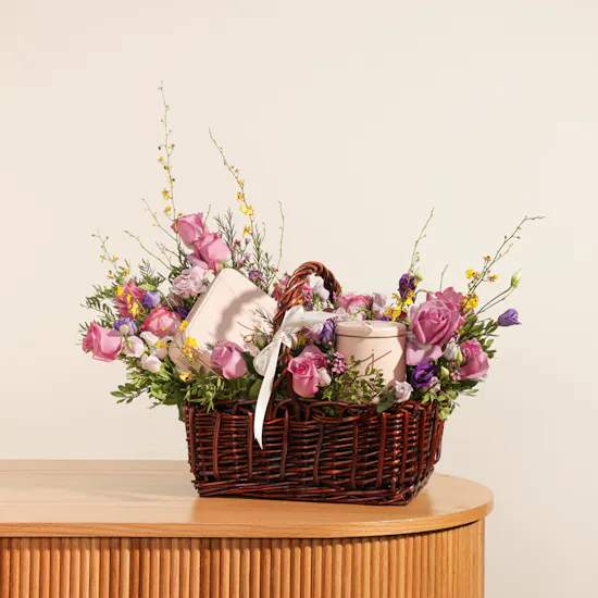 J's Bakery Chocolate Clusters Basket | Flowers
