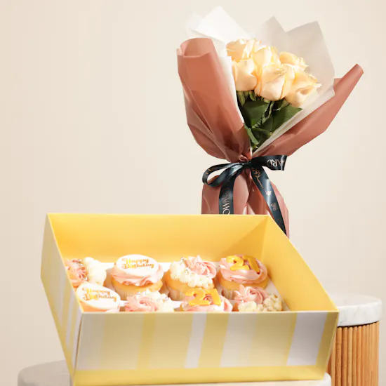 Cake Boutique 21 Happy Birthday Cupcakes | The Happiness Roses Bouquet