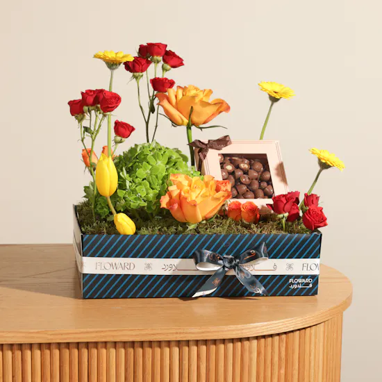 Ghazal Mini Chocolate Box | Garden Flowers Box