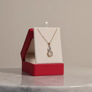 L'azurde Knot Diamond Necklace