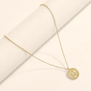 Hrh Gold Plated Coin Necklace