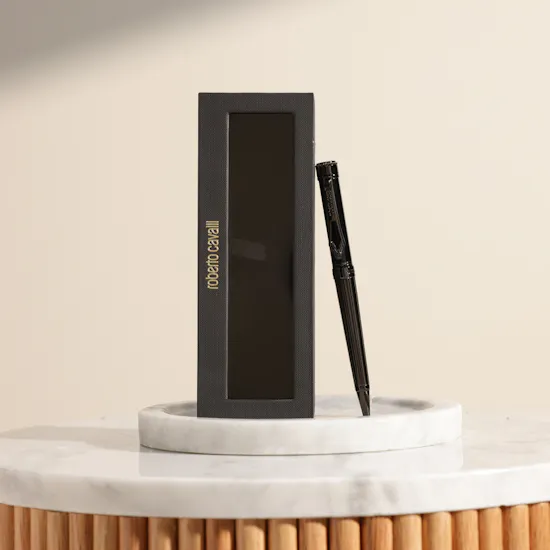 Roberto Cavalli Gunmetal Black Pen