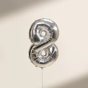 Floward Number 8 Silver Balloon Floward Number 8 Silver Balloon