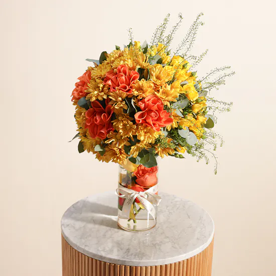Sunset Flowers Vase