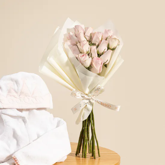 Precious Pages From Newborn to One Memory Baby Full Kit | Hedeya Little Princess Hooded Bath Robe and Roses