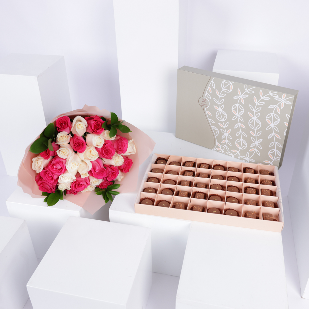 Floward Chocolate Mix Box | Roses Bouquet