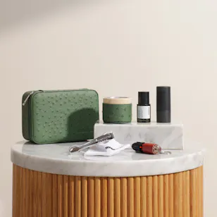 Mubkhar Bakhoor Leather Travel Bag | Green Mubkhar Bakhoor Leather Travel Bag | Green