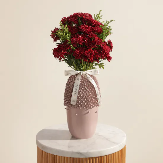 Ruby Charm Flower Vase