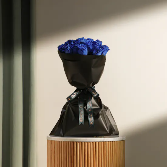 Royal Blue Rose Bouquet