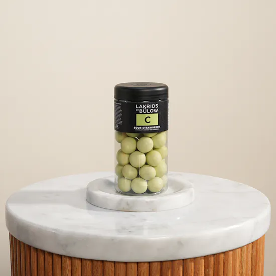 Lakrids by Bulow C Sour Strawberry Coated Liquorice