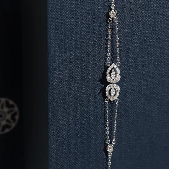Hilia Sparkling Silver and Zircon Women's Bracelet