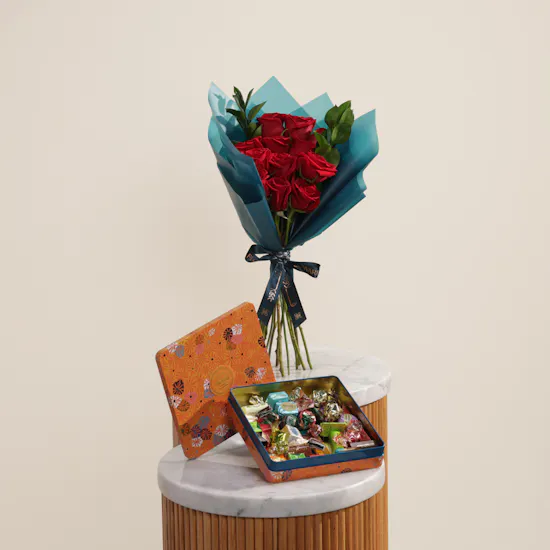 Venchi Murrine Maxi Assorted Chocolates Orange Tin Box | Sweet Harmony Flowers