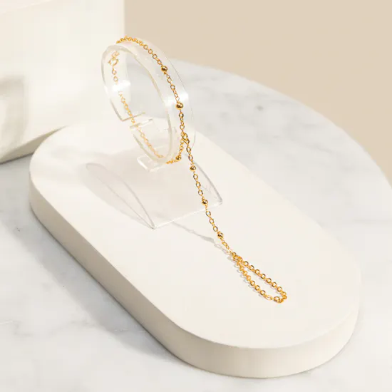 Hrh Simple Gold Plated Hand Chain