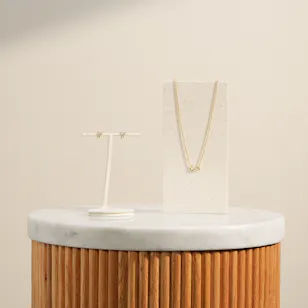 Pandora Golden Infinity Necklace and Earrings Gold Plated Set