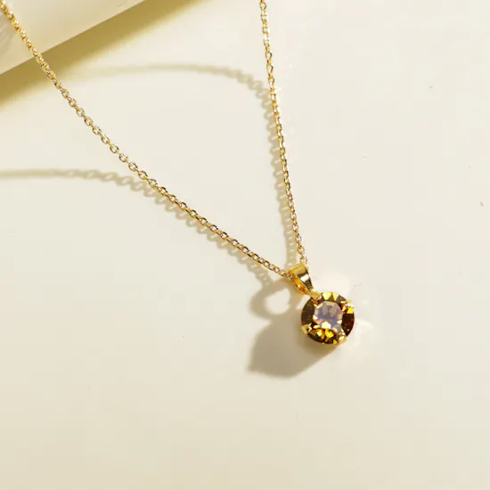 Caroline Svedbom November Golden Birthstone Necklace
