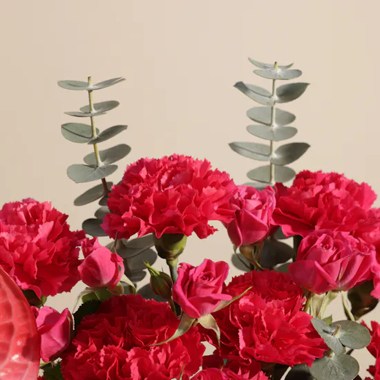 Festive Fuchsia Flower Vase