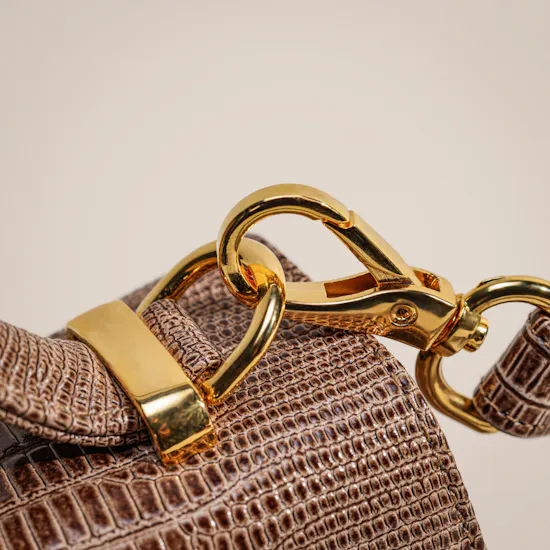 Rula Galayini Baby Vertigo Tan Lizard-Print Women’s Bag