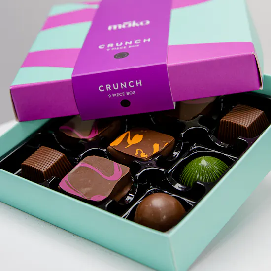 Moko Crunch Chocolate Box | Purple Flowers