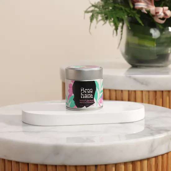 Breehant Matcha Tea Powder Jar | Serene Radiance Flowers Vase