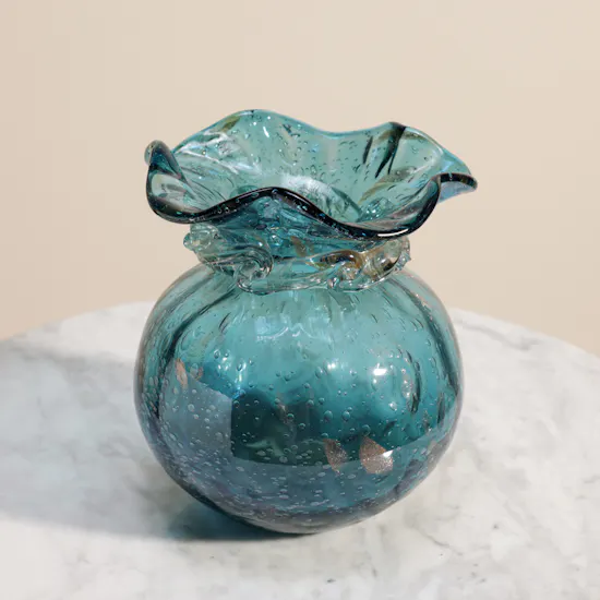 Floward Blue Glass Vase