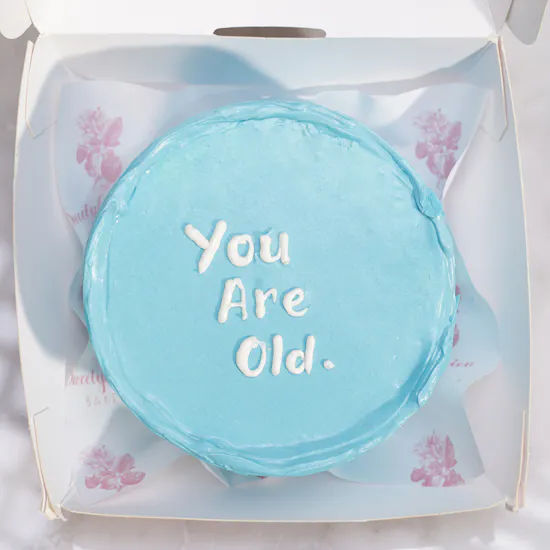 Sweetylicious Birthday blue Korean Cake