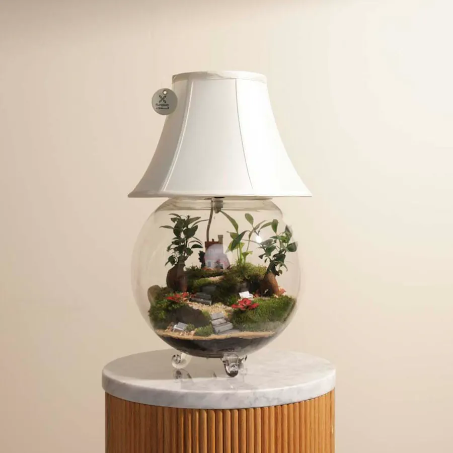 Enchanting Garden Lamp | Closed Terrarium 1