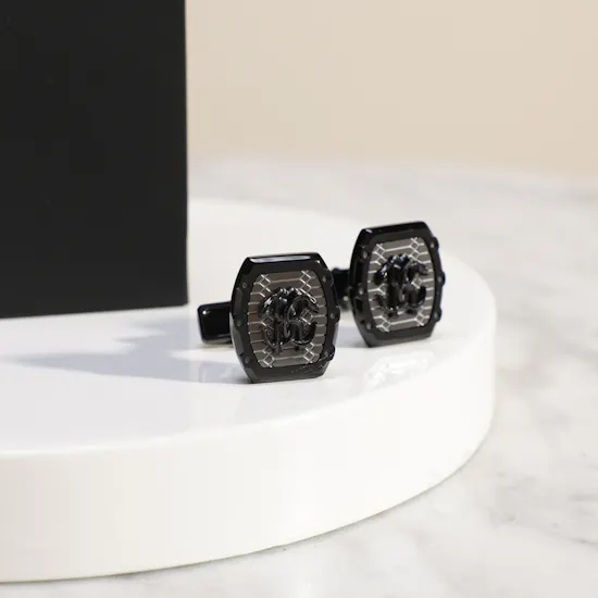 Roberto Cavalli Black and Gun Cufflinks