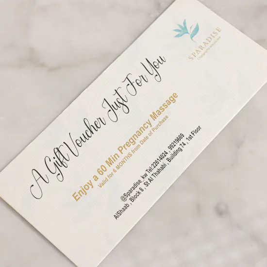 Sparadise Full Body Pregnancy Massage Voucher