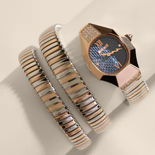 Just Cavalli Lunara Silver Rose Gold Women’s Watch