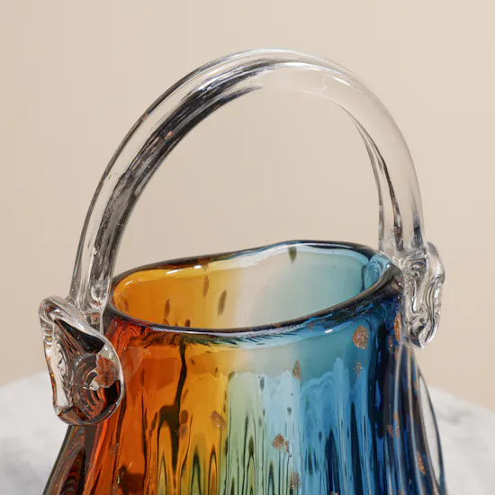 Floward Rainbow Handbag-Shaped Glass Vase