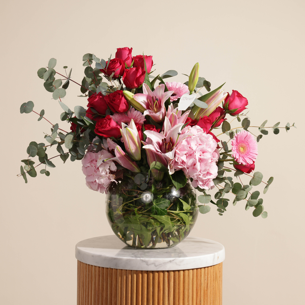 Fuchsia Flowers Vase 