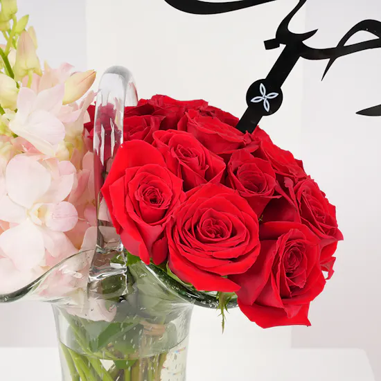 Red Roses Vase | Love U