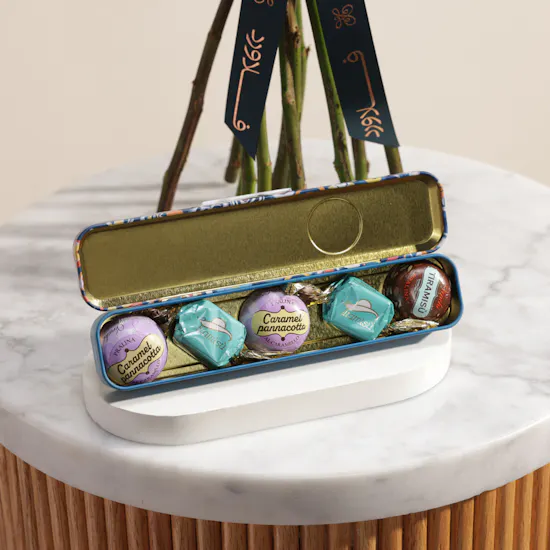 Venchi Murrine Chocolates Penholder Metal Box | Charming Flowers