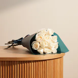 Dreamy White Roses Bouquet | 12 Flowers Dreamy White Roses Bouquet | 12 Flowers