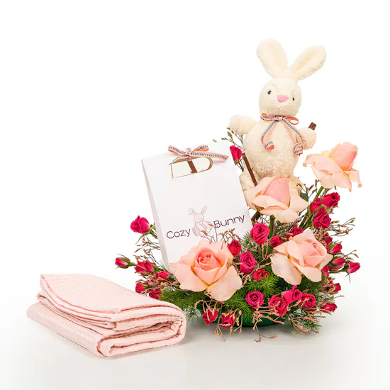 Cozy Bunny Girl Set | Pretty in Pink