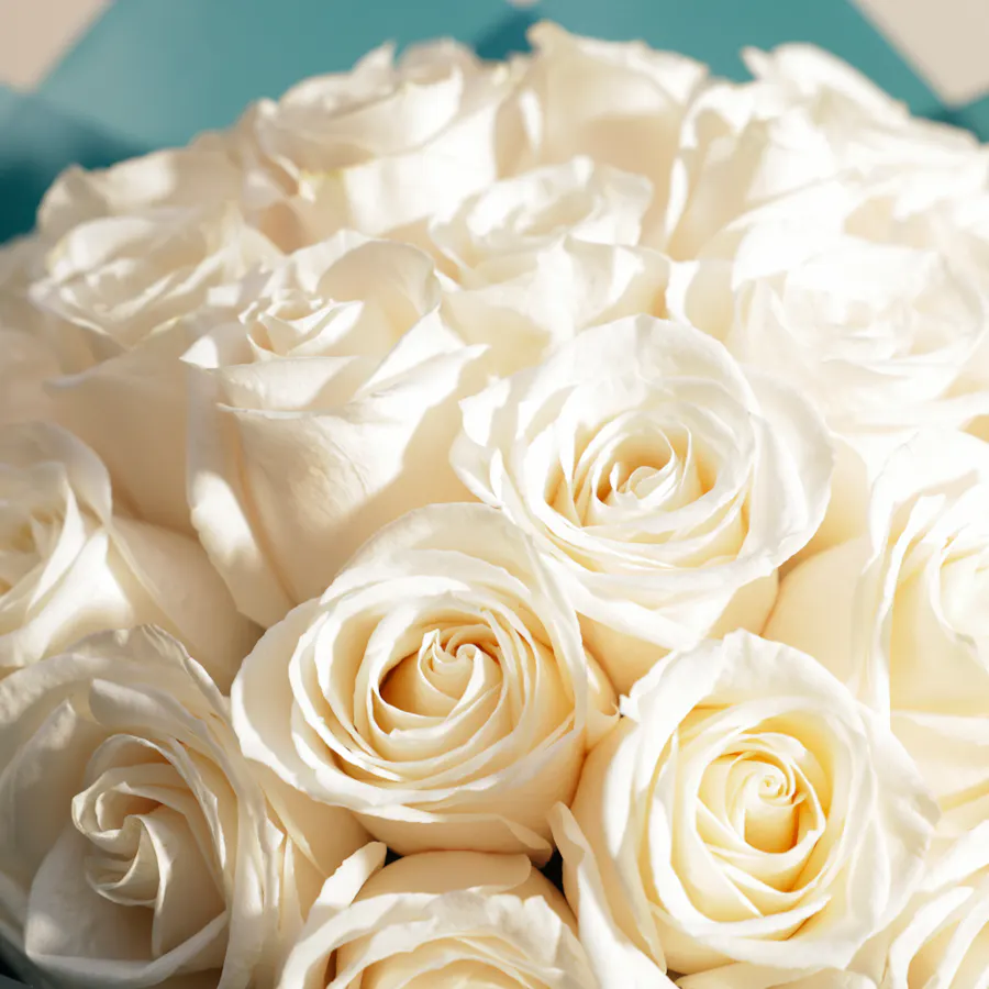 White Roses Bouquet | 35 Rose Flowers 2