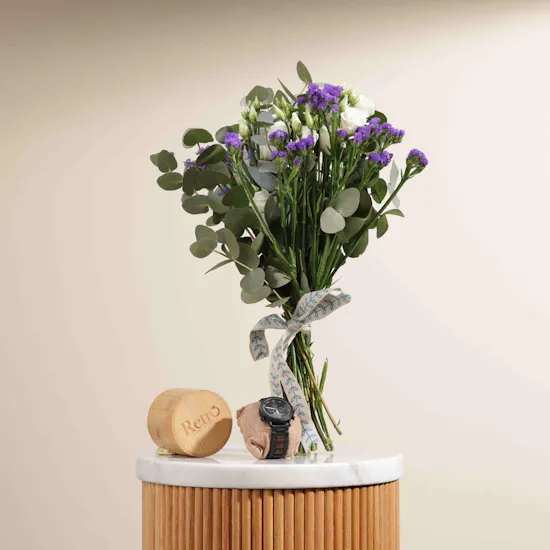 Retro Watch | Blue Bouquet