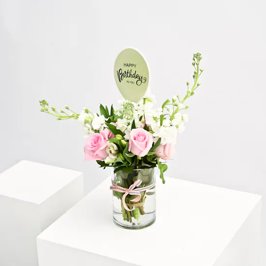 Pastel Perfection | Birthday Cylinder Vase