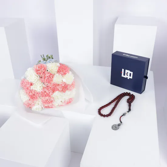 Kun Maroon Misbaha | Carnation Bouquet