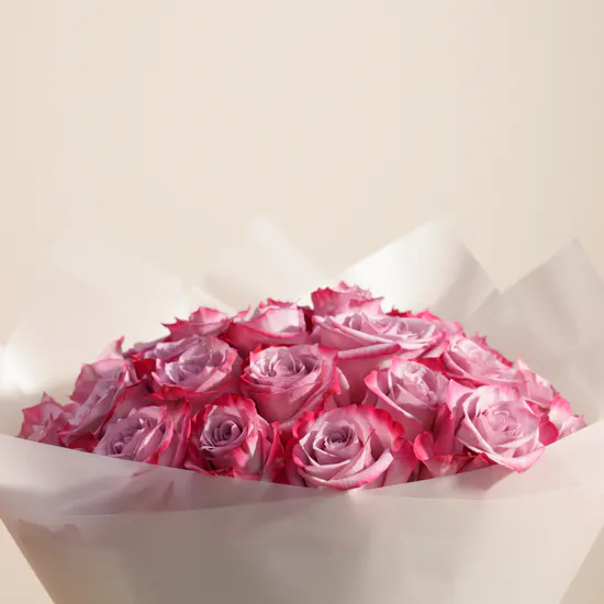 Purple Roses Bouquet | 35 Flowers